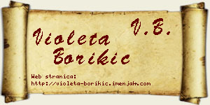 Violeta Borikić vizit kartica